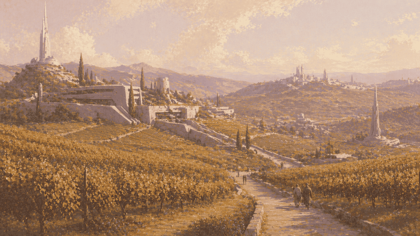 A tonal landscape used as the backdrop for V. Why now.